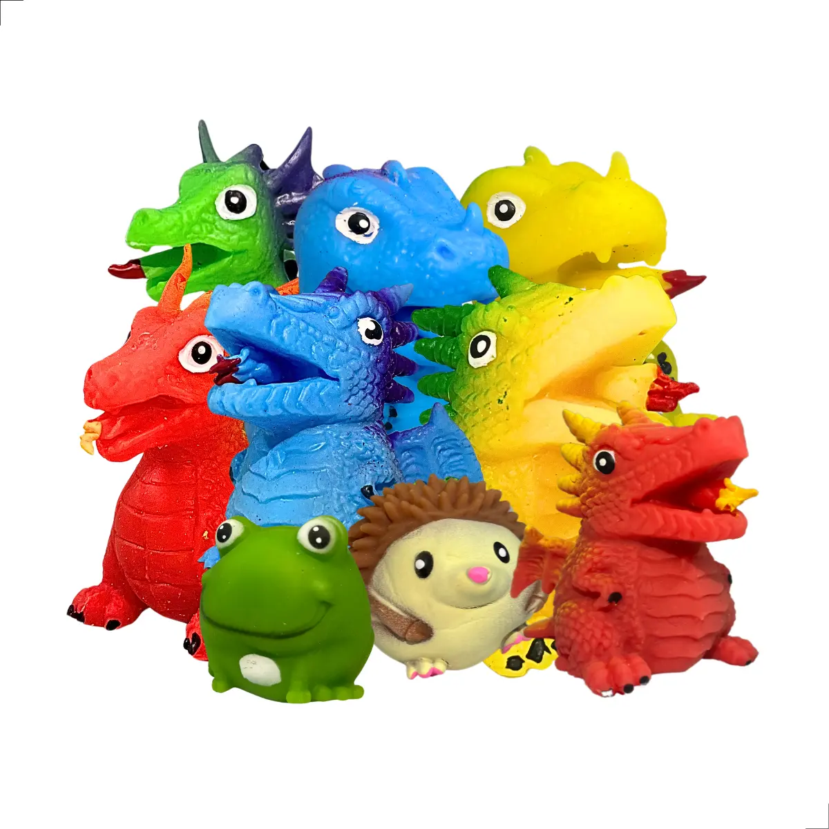 Kit 12 Ovos Surpresa Squishie Dinossauros